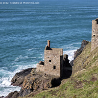 Buy canvas prints of Crowns Engine Houses at the Botallack Mine by Len Brook