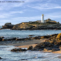 Buy canvas prints of Godrevy Lighthouse by Len Brook