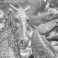 Buy canvas prints of The Kelpies by Len Brook