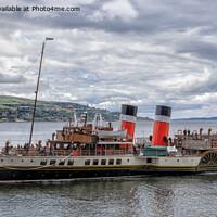 Buy canvas prints of The Waverley Paddle Steamer at Blairmore by Len Brook