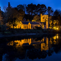 Buy canvas prints of St. Just in Roseland at Night, Cornwall by Len Brook