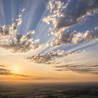 Buy canvas prints of Devil's Dyke Evening over Sussex by Len Brook