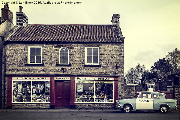 Aidensfield Store (Goathland) Framed Mounted Print by Len Brook