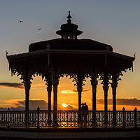 Buy canvas prints of Brighton Bandstand Sunset by Len Brook