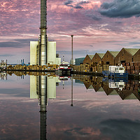 Buy canvas prints of Shoreham Power Station Sunset by Len Brook