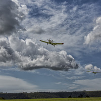 Buy canvas prints of Glider and Tug Taking Off by Len Brook