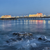 Buy canvas prints of Worthing Pier Blue Hour by Len Brook