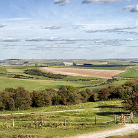 Buy canvas prints of Cissbury Ring Panorama by Len Brook