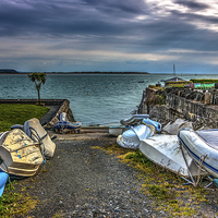 Buy canvas prints of  Boats waiting to go, Aberdovey. by Black Key Photography