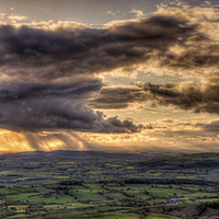 Buy canvas prints of  Stormy Montgomeryshire, Powys, Wales by Black Key Photography