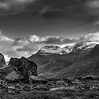 Buy canvas prints of Snowdon from Dinorwig Slate Quarry by Black Key Photography
