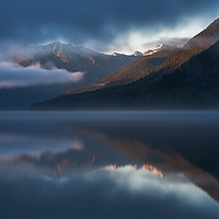 Buy canvas prints of Misty Morning, Lake Rotoroa by Black Key Photography