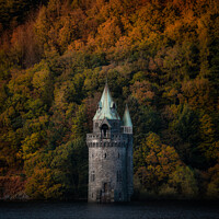 Buy canvas prints of Lake Vyrnwy Tower by Black Key Photography