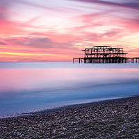 Buy canvas prints of Sunset at West Pier Brighton by Emma Varley