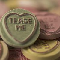 Buy canvas prints of  Love Hearts Sweets  by Mike parkin