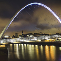 Buy canvas prints of  Gateshead Millennium Bridge by John Edgar