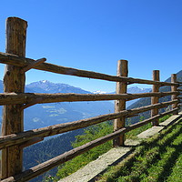 Buy canvas prints of Natural fence in the Alps by Magda van der Kleij