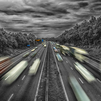 Buy canvas prints of A Flash of Colour in the Rush Hour  by mark sykes