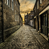 Buy canvas prints of  Old Cobble Street by Chris Lewis