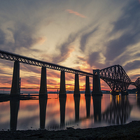 Buy canvas prints of  Forth Bridge Sunset by Simon Russell