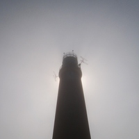 Buy canvas prints of Butt of Lewis Light House in the mist. by Geoff Titterton