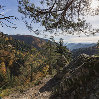 Buy canvas prints of Schwarzwald, Rock, Mountain, Sunshine by Christian Dichtl