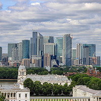 Buy canvas prints of canary wharf from greenwich by tim miller