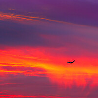 Buy canvas prints of Fiery Red Sky by tim miller