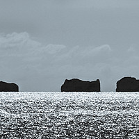 Buy canvas prints of The Needles in silhouette 2 by tim miller