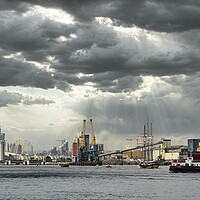 Buy canvas prints of dramatic sky over river thames by tim miller
