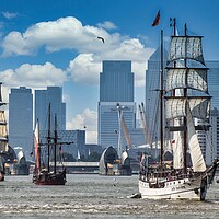 Buy canvas prints of Loth Lorien with flotilla on river thames by tim miller