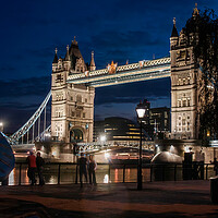 Buy canvas prints of Tower Bridge at night by tim miller