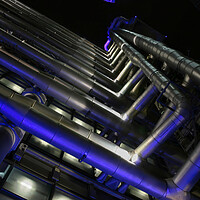 Buy canvas prints of Lloyds building at night detail by tim miller