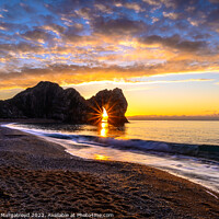Buy canvas prints of Sunrise through the arch at Durdle Door by Richard Murgatroyd