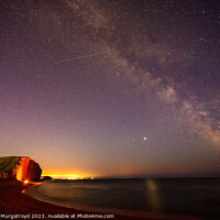 Buy canvas prints of Milky Way over West Bay by Richard Murgatroyd