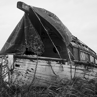 Buy canvas prints of  The Boat Graveyard by angie hackett