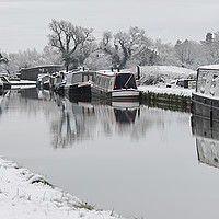 Buy canvas prints of Winter On The Cut by angie hackett