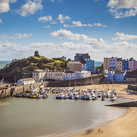 Buy canvas prints of  Tenby Harbour and lifeboat Stations by Meurig Pembrokeshire