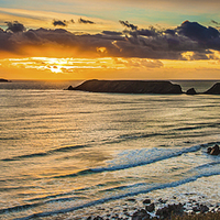 Buy canvas prints of Marloes Sands, Pembrokeshire Sunset  by Meurig Pembrokeshire