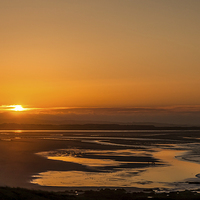 Buy canvas prints of Beautiful Bamburgh at Sunset by Naylor's Photography