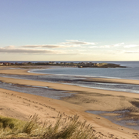 Buy canvas prints of  Dreamy Beadnell Bay by Naylor's Photography