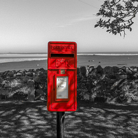 Buy canvas prints of Lucky Red Postbox  by Naylor's Photography