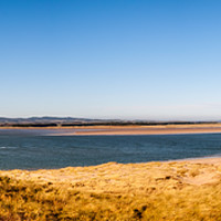 Buy canvas prints of A Panoramic viw over Budle Bay.............. by Naylor's Photography