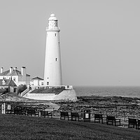 Buy canvas prints of St. Mary's Lighthouse in Mono......... by Naylor's Photography
