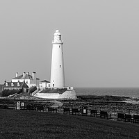Buy canvas prints of Lighthouse in Mono......... by Naylor's Photography