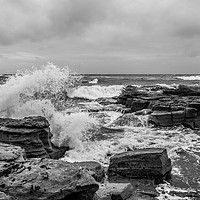Buy canvas prints of Sea Power Mono.......... by Naylor's Photography