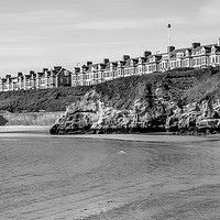Buy canvas prints of Cullercoats in Mono........... by Naylor's Photography