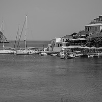 Buy canvas prints of Lazy summer dreams in Assos in Mono.......... by Naylor's Photography