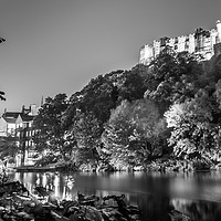 Buy canvas prints of Riverside in black and white by Night........ by Naylor's Photography