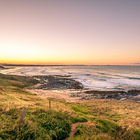 Buy canvas prints of Beautiful Bamburgh Beach View by Naylor's Photography